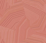 Dotted Maze Desert Red Geometric Metallic Wallpaper - York OI0611