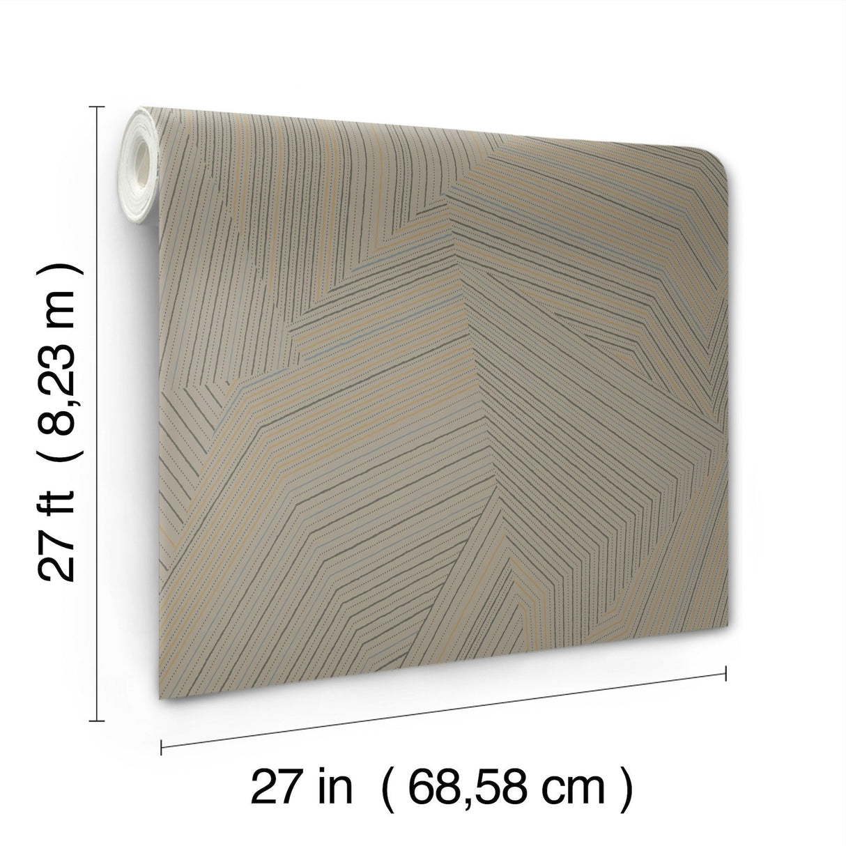 Dotted Maze Glint Geometric Metallic Wallpaper - York OI0613