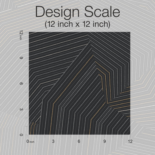 Dotted Maze Black Metallic Geometric Wallpaper - York OI0614