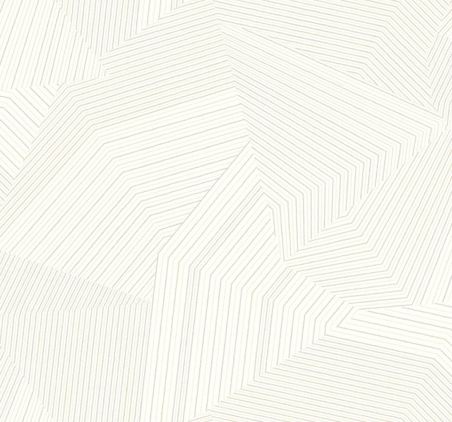Dotted Maze White Geometric Metallic Unpasted Wallpaper - York OI0615