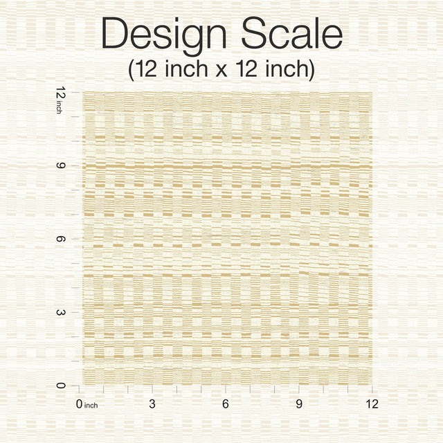 Tapestry Stitch Mustard Wallpaper with Raised Ink Weaves Pattern - York OI0621
