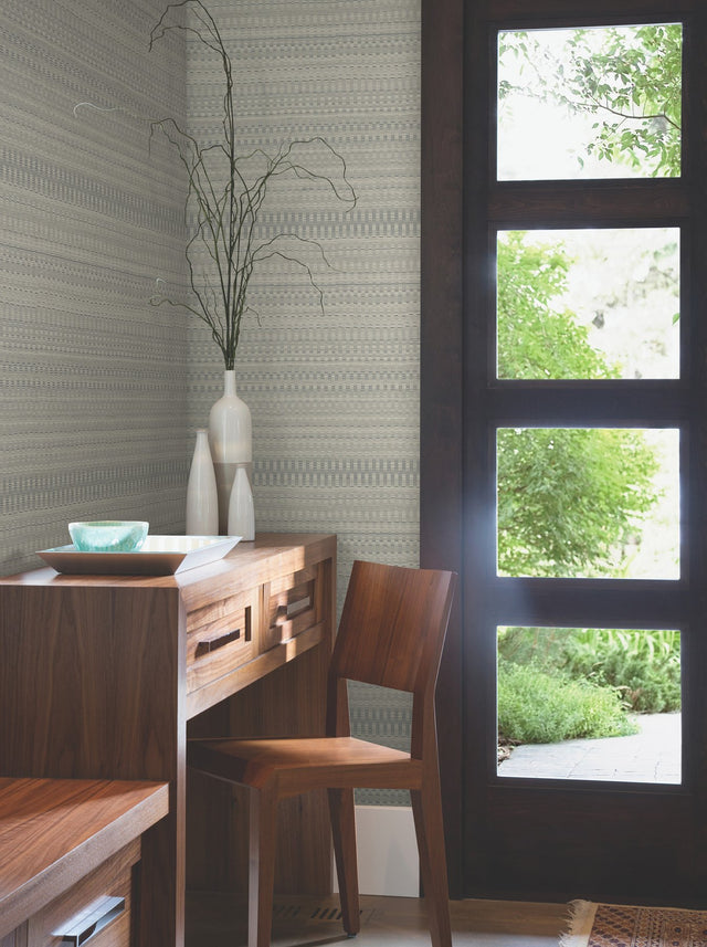 Tapestry Stitch Linen Wallpaper with Raised Ink Weaves Pattern - York OI0626