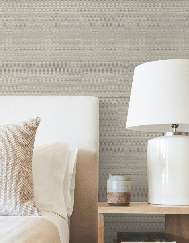 Tapestry Stitch Linen Wallpaper with Raised Ink Weaves Pattern - York OI0626