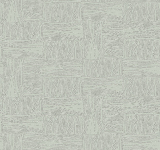Wicker Dot Sage Metallic Geometric Non-Woven Wallpaper - York OI0631