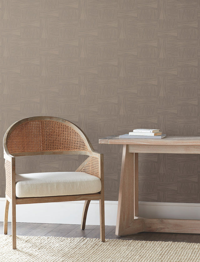 Wicker Dot Mocha Wallpaper