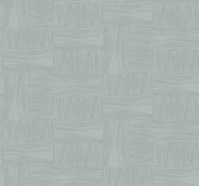 Wicker Dot Slate Blue Metallic Geometric Wallpaper - York OI0634