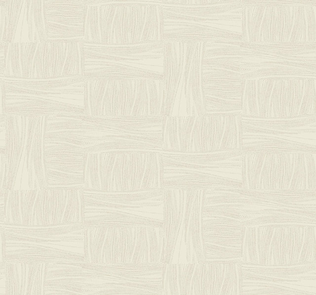 Wicker Dot Beige Wallpaper with Metallic Geometric Weave - York OI0635
