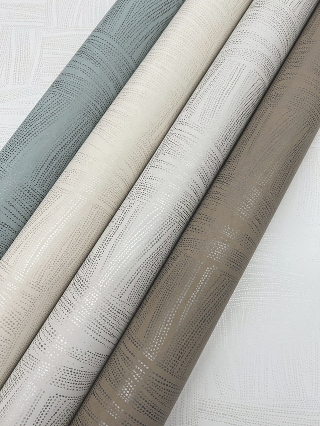Wicker Dot Beige Wallpaper with Metallic Geometric Weave - York OI0635