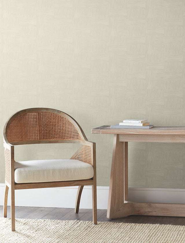 Wicker Dot Beige Wallpaper with Metallic Geometric Weave - York OI0635