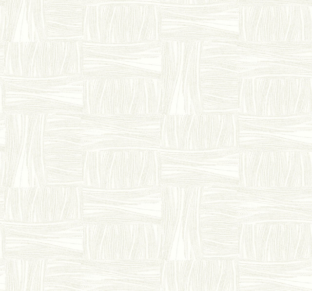Wicker Dot Ivory Wallpaper with Metallic Geometric Dot Weave - York OI0636