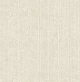Flatiron Geometric Oyster Wallpaper with Metallic Chevron Pattern - York OI0642