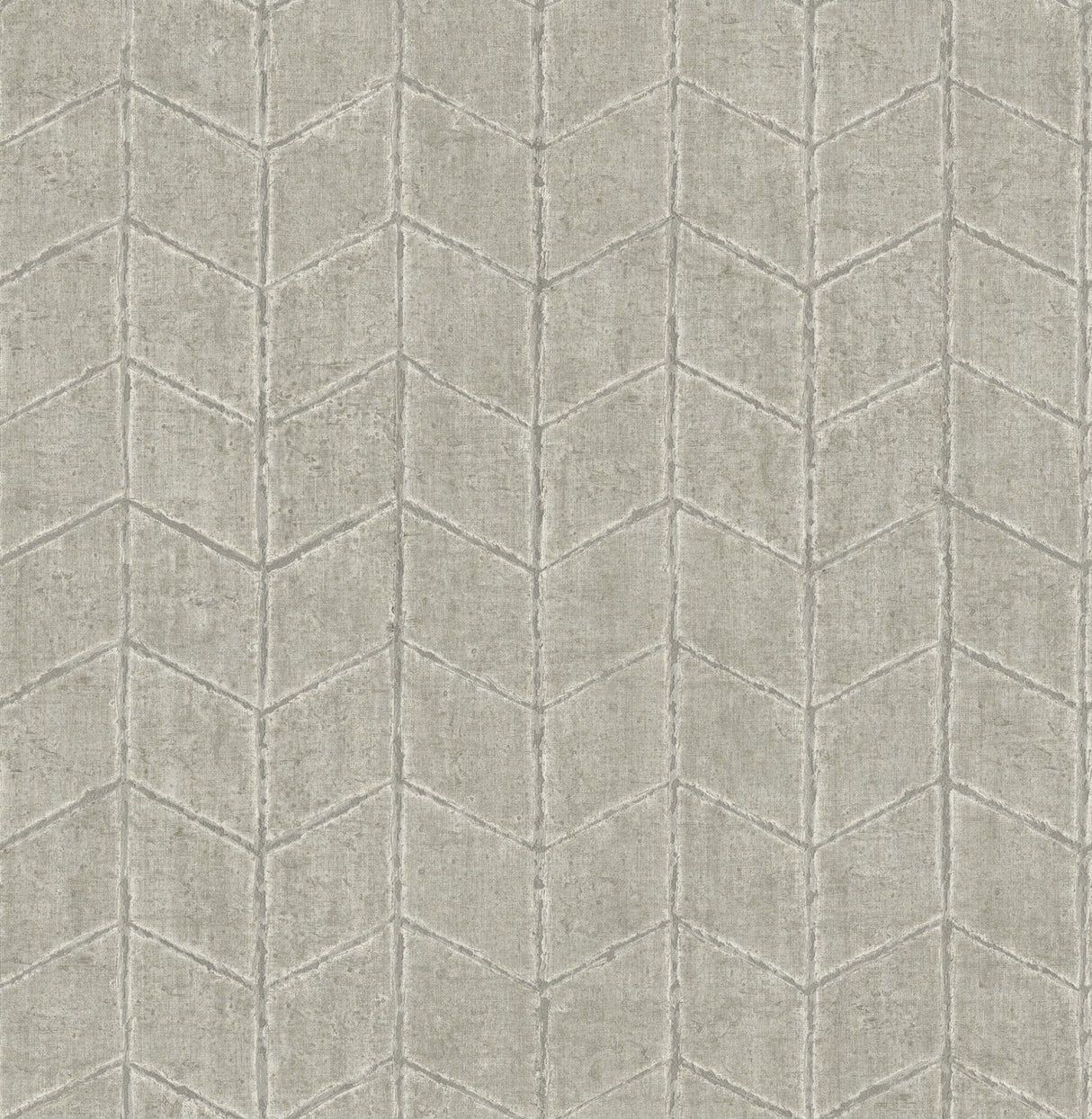 Flatiron Geometric Cement Wallpaper with Metallic Chevron Pattern - York OI0645