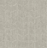 Flatiron Geometric Cement Wallpaper with Metallic Chevron Pattern - York OI0645