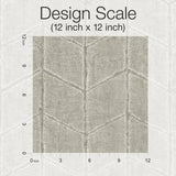Flatiron Geometric Cement Wallpaper with Metallic Chevron Pattern - York OI0645