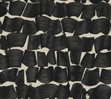 Brushed Ink Black Wallpaper with Calligraphy Brushstroke Pattern - York OI0651