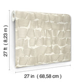 Brushed Ink Taupe Wallpaper with Calligraphic Brushstroke Pattern - York OI0654
