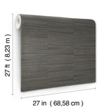 Line Stripe Charcoal Metallic Textured Wallpaper - York OI0661
