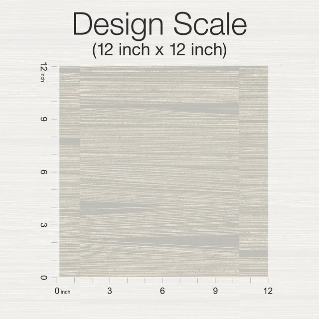 Line Stripe Grey Wallpaper with Metallic Textured Horizontal Stripe Pattern - York OI0664