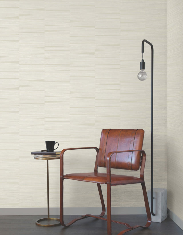 Line Stripe Beige Metallic Textures Wallpaper - York OI0665