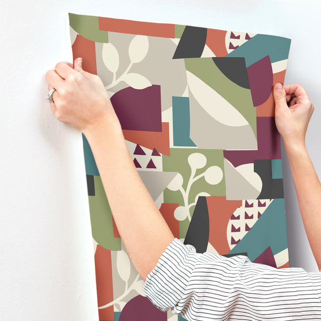 Cut Outs Forest Wallpaper with Geometric Botanical Motif - York OI0671