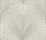 Papyrus Plume Grey Metallic Botanical Wallpaper - York OI0684