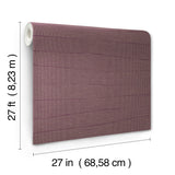 Natural Grid Mulberry Wallpaper with Metallic Geometric Lattice - York OI0691