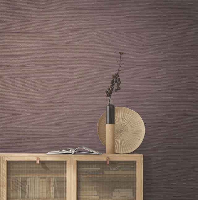 Natural Grid Mulberry Wallpaper with Metallic Geometric Lattice - York OI0691