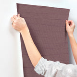 Natural Grid Mulberry Wallpaper with Metallic Geometric Lattice - York OI0691