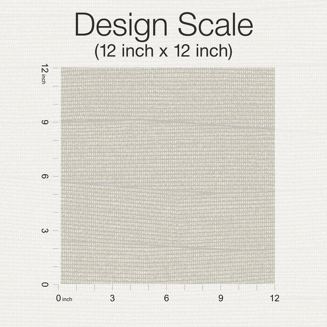 Natural Grid Grey Wallpaper with Modern Geometric Lattice Pattern - York OI0692