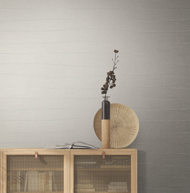 Natural Grid Grey Wallpaper with Modern Geometric Lattice Pattern - York OI0692