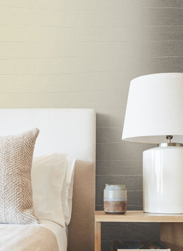 Natural Grid Taupe Wallpaper with Geometric Lattice Pattern - York OI0695