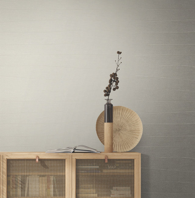 Natural Grid Taupe Wallpaper with Geometric Lattice Pattern - York OI0695