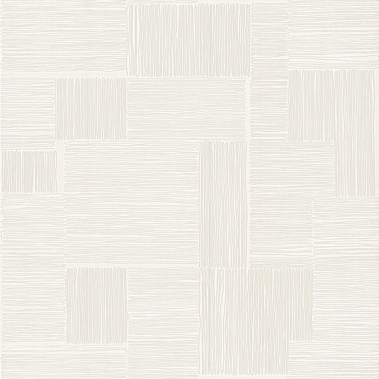 Contour Ivory Geometric Metallic Vinyl on Non Woven Wallpaper - York OI0701