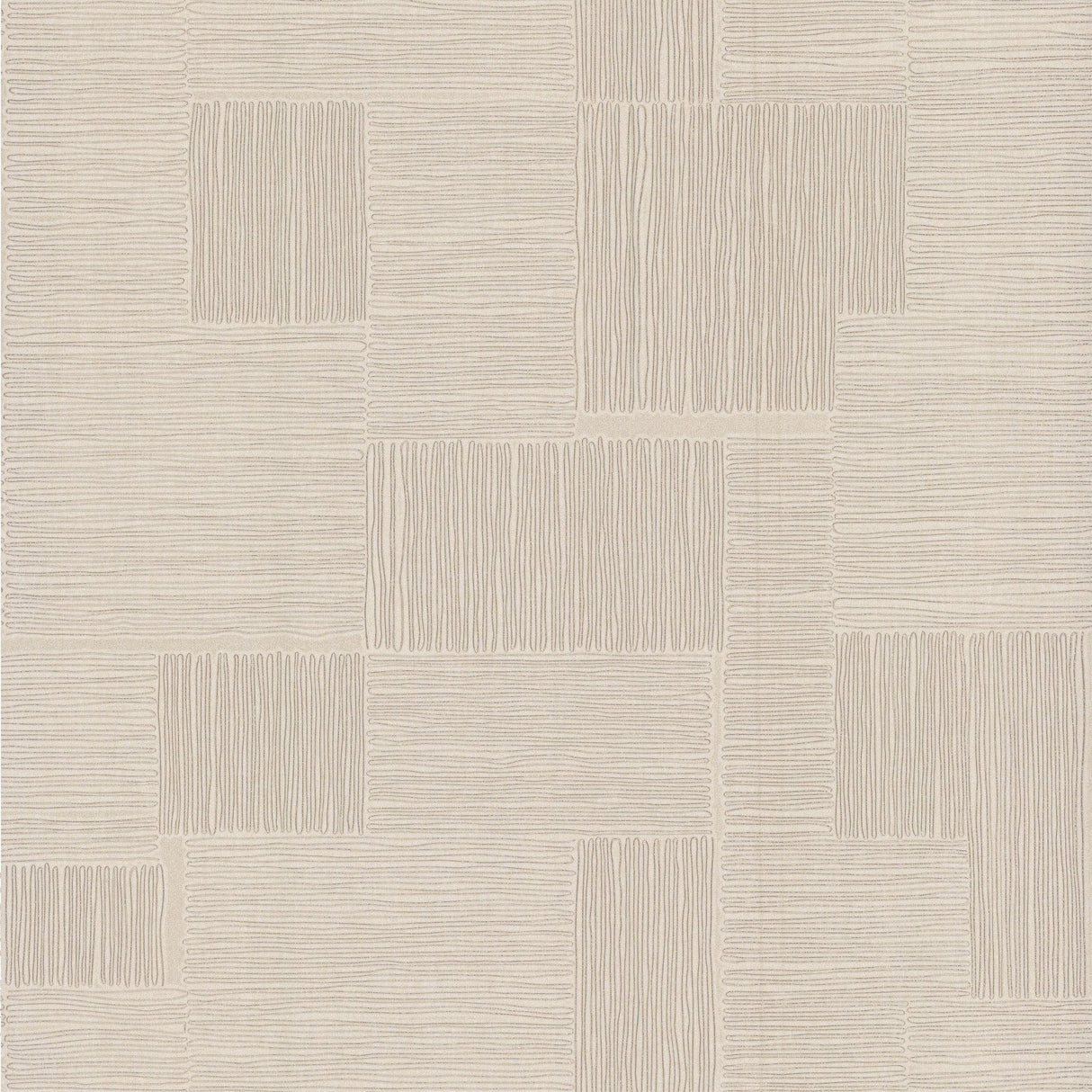 Contour Beige Metallic Geometric Wallpaper - York OI0702