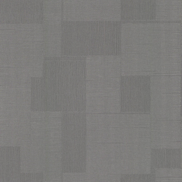 Contour Gunmetal Geometric Metallic Vinyl on Non Woven Wallpaper - York OI0705
