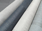 Contour Gunmetal Geometric Metallic Vinyl on Non Woven Wallpaper - York OI0705