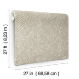 Modern Wood Taupe Metallic Geometric Wallpaper - York OI0712
