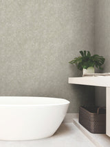 Modern Wood Taupe Metallic Geometric Wallpaper - York OI0712