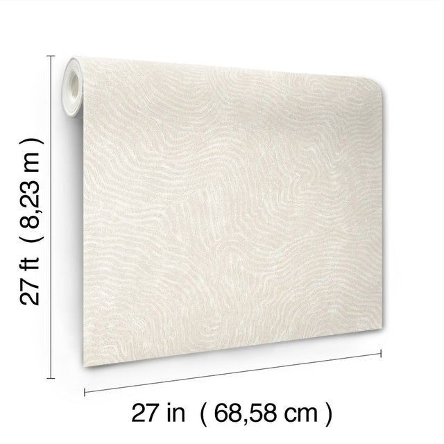 Modern Wood White Wallpaper with Metallic Raised Ink Geometric Woodgrain Pattern - York OI0713