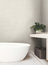 Modern Wood White Wallpaper with Metallic Raised Ink Geometric Woodgrain Pattern - York OI0713