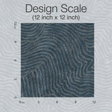 Modern Wood Indigo Wallpaper with Metallic Raised Ink Geometric Woodgrain Pattern - York OI0714