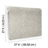 Modern Wood Grey Wallpaper with Metallic Raised Ink Woodgrain Pattern - York OI0715