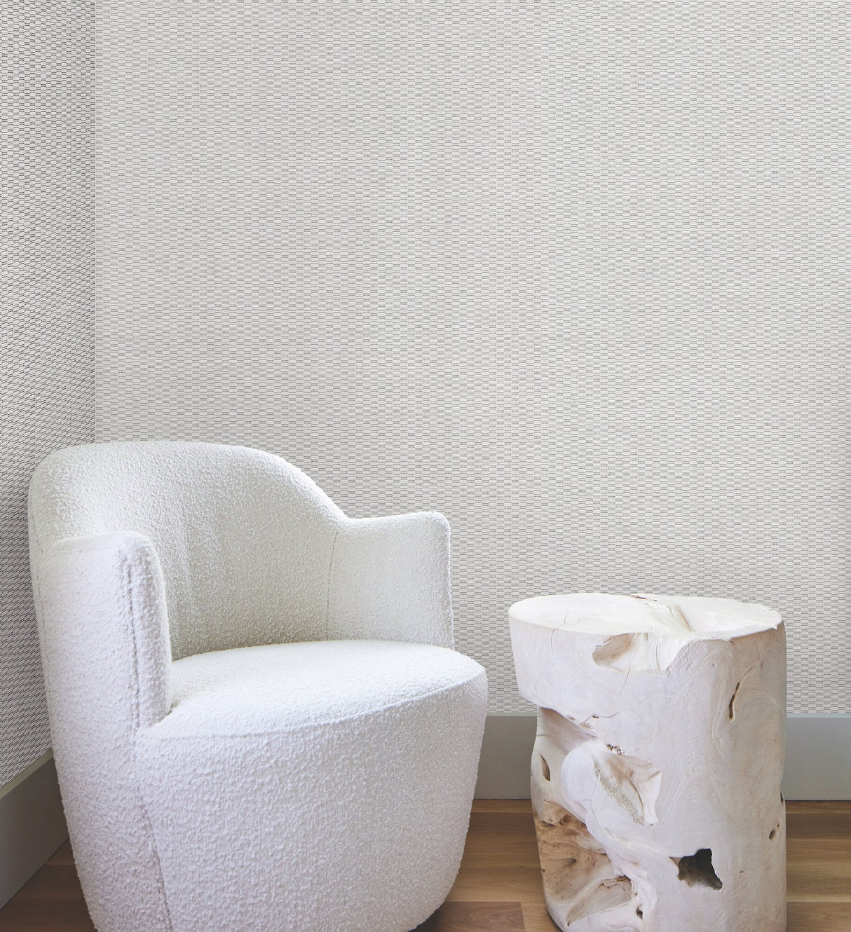 Checkerboard White Wallpaper with Woven Texture - York OI0721