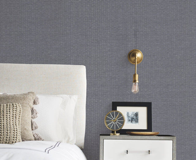 Checkerboard Indigo Wallpaper with Textured Paperweave Pattern - York OI0724