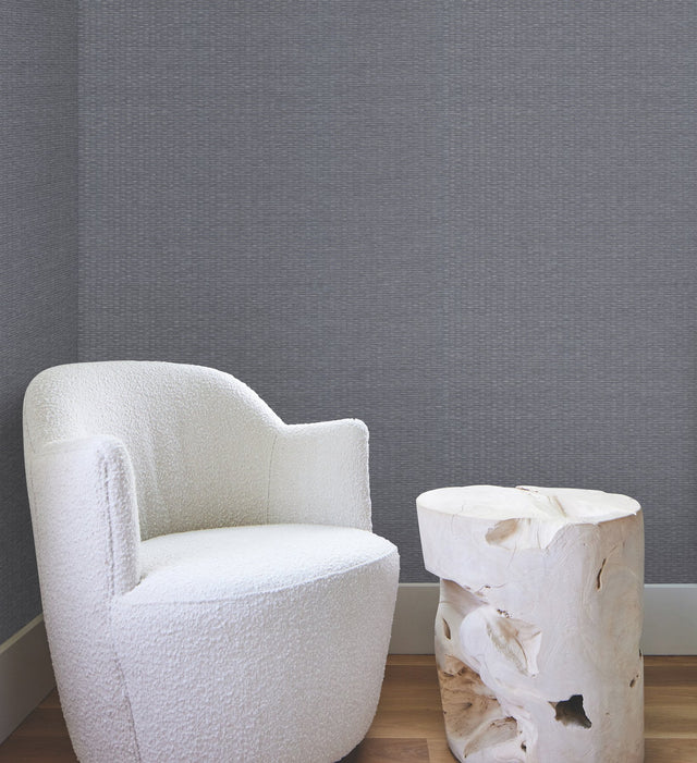 Checkerboard Indigo Wallpaper with Textured Paperweave Pattern - York OI0724