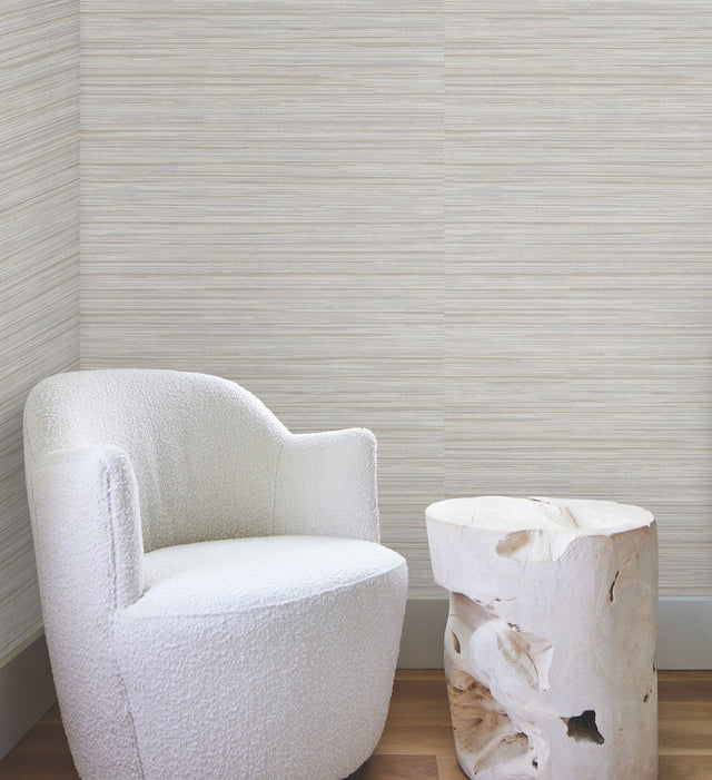 Vista Putty Wallpaper with Textured Horizontal Stria - York OI0731