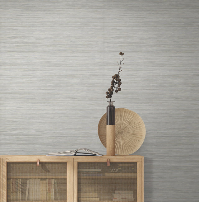 Vista Linen Textured Horizontal Stripe Wallpaper - York OI0733