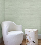 Vista Moss Textured Horizontal Stripe Wallpaper - York OI0734