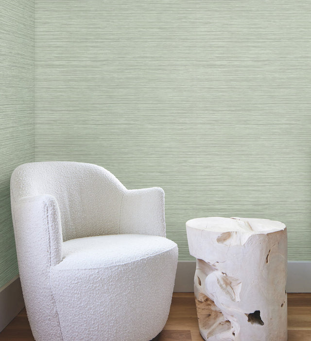 Vista Moss Textured Horizontal Stripe Wallpaper - York OI0734