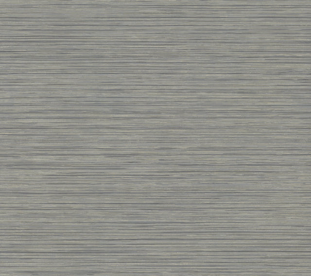 Vista Charcoal Textured Wallpaper with Raised Ink Horizontal Stria - York OI0735
